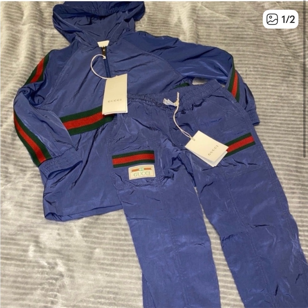 Gucci Blue Set with Red and Green Accents